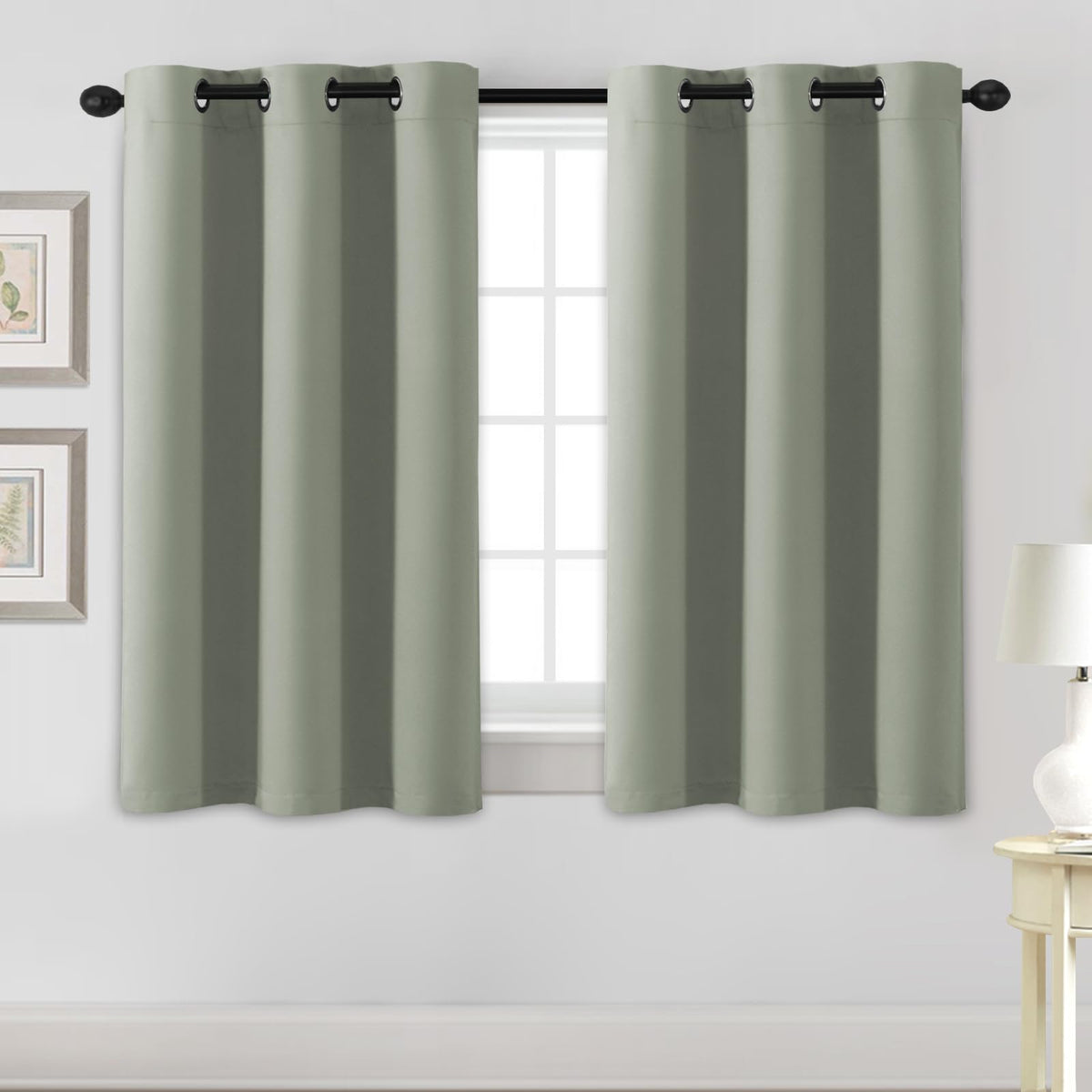 H.VERSAILTEX Blackout Curtains for Bedroom Thermal Insulated Room Darkening Living Room Curtains 63 Inch Long Grommet Privacy Protection Window Curtain Panels/Drapes for Nursery,2 Panels,Ivory/Cream