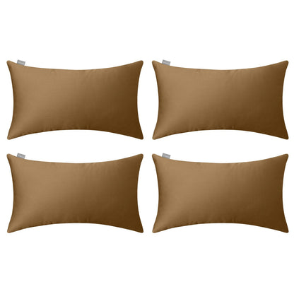 Thmyo 4-Pack 100% Cotton Solid Decorative Throw Pillow Case 18x18 Orange