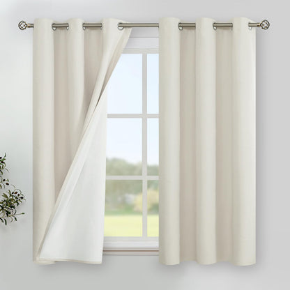YoungsTex Black Blackout Curtains for Bedroom, Thermal Drapes Heat Blocking