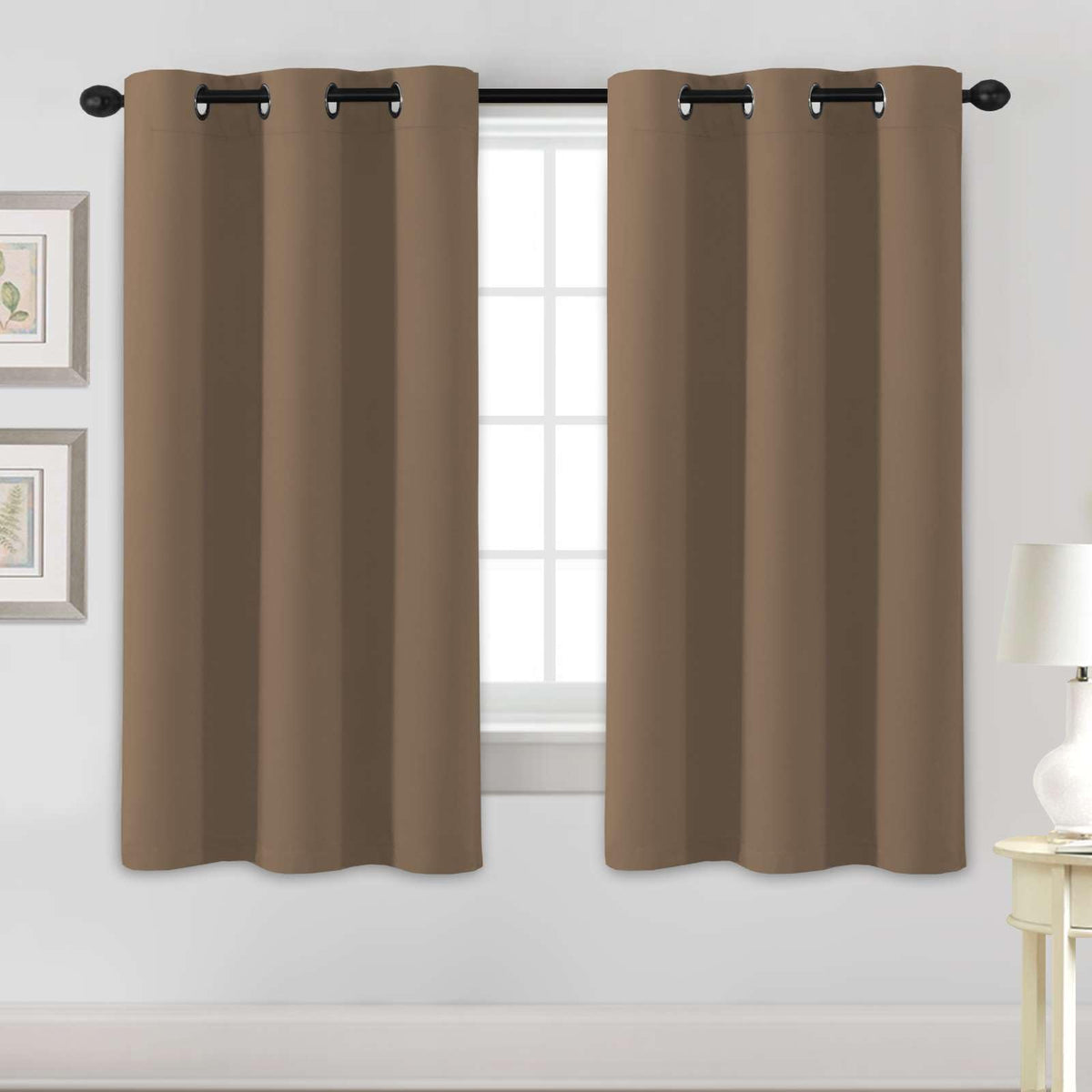 H.VERSAILTEX Blackout Curtains for Bedroom Thermal Insulated Room Darkening Living Room Curtains 63 Inch Long Grommet Privacy Protection Window Curtain Panels/Drapes for Nursery,2 Panels,Ivory/Cream