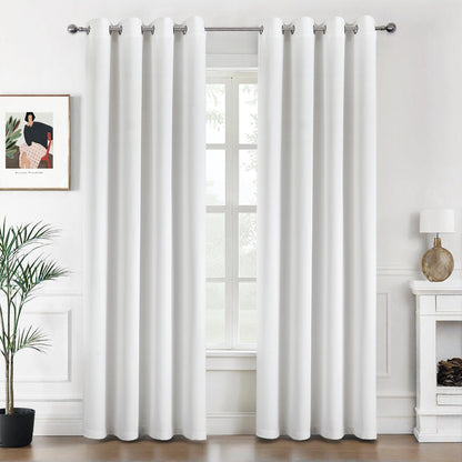 MIULEE Light Pink Blackout Bedroom Curtains Drapes 84 Inch Long 52"x84"