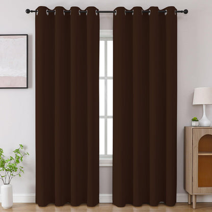 CUCRAF Beige Blackout Curtains 84 inch Length 2 Panels Set, Room Darkening Drapes for Living Room Bedroom, Thermal Insulated Light Blocking Grommet Window Curtain (W52 x L84 Inch)