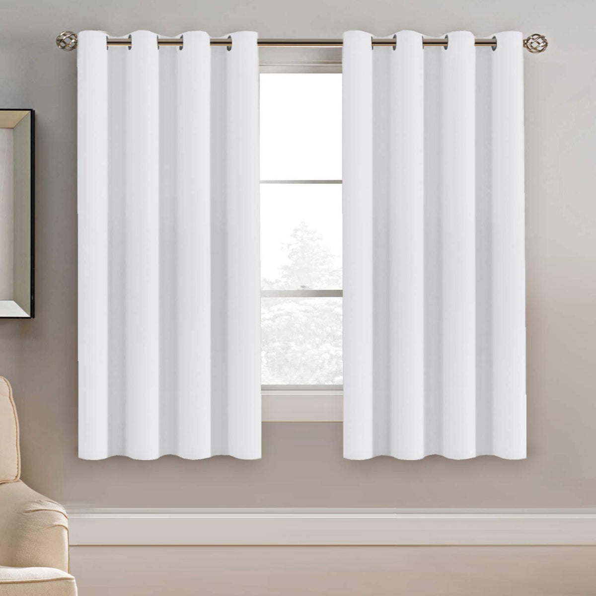 H.VERSAILTEX 100% Blackout Curtains for Bedroom Black Out Curtains 96 inch Thermal Insulated Long Blackout Curtains for Living Room, Energy Saving Curtains for Patio Door Grommet (1 Panel, Jet Black)