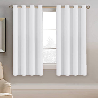 H.VERSAILTEX 100% Blackout Curtains for Bedroom Black Out Curtains 96 inch Thermal Insulated Long Blackout Curtains for Living Room, Energy Saving Curtains for Patio Door Grommet (1 Panel, Jet Black)