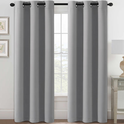 H.VERSAILTEX Blackout Curtains for Bedroom Thermal Insulated Room Darkening Living Room Curtains 63 Inch Long Grommet Privacy Protection Window Curtain Panels/Drapes for Nursery,2 Panels,Ivory/Cream