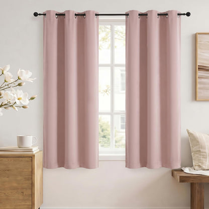 Simplebrand Sage Green Blackout Curtains 84 Inch Length 2 Panels Set for Bedroom/Living Room, Solid Room Darkening Thermal Insulated Grommet Energy Saving Window Treatment Drapes, Each 52" Wide