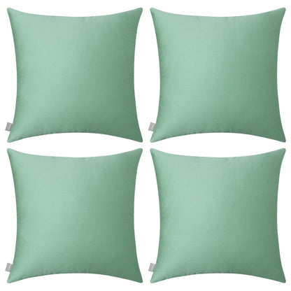 Thmyo 4-Pack 100% Cotton Solid Decorative Throw Pillow Case 18x18 Orange