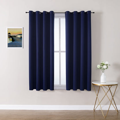 ChrisDowa Blackout Curtains for Bedroom and Living Room 63 Inches Long
