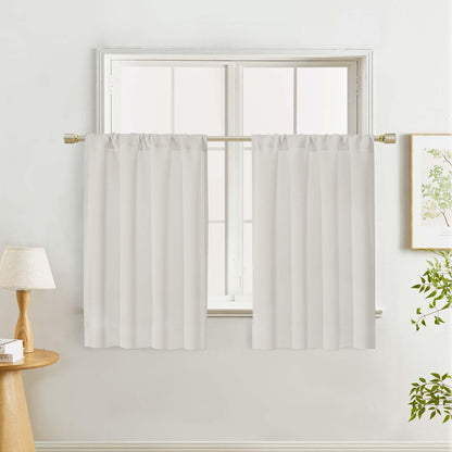 Lecloud Sage Green Room Darkening Curtains 54 Inch Length 2 Panels, Window Curtains for Bedroom, Energy Thermal Insulating Rod Pocket Curtain Drapes for Small Window, 40" W x 54" L