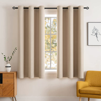 MIULEE Light Pink Blackout Bedroom Curtains Drapes 84 Inch Long 52"x84"