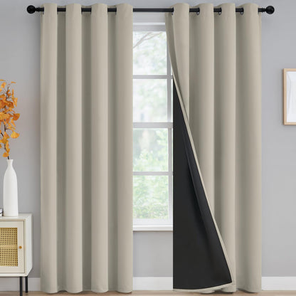 Yakamok Burgundy Red Blackout Curtains 84 inches Long for Bedroom 38" Wide
