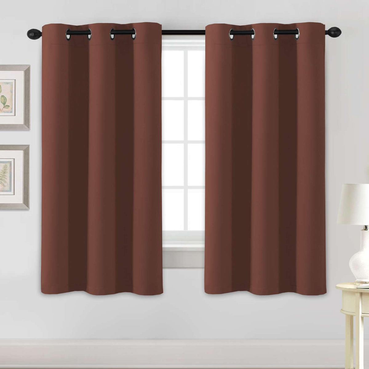 H.VERSAILTEX Blackout Curtains for Bedroom Thermal Insulated Room Darkening Living Room Curtains 63 Inch Long Grommet Privacy Protection Window Curtain Panels/Drapes for Nursery,2 Panels,Ivory/Cream