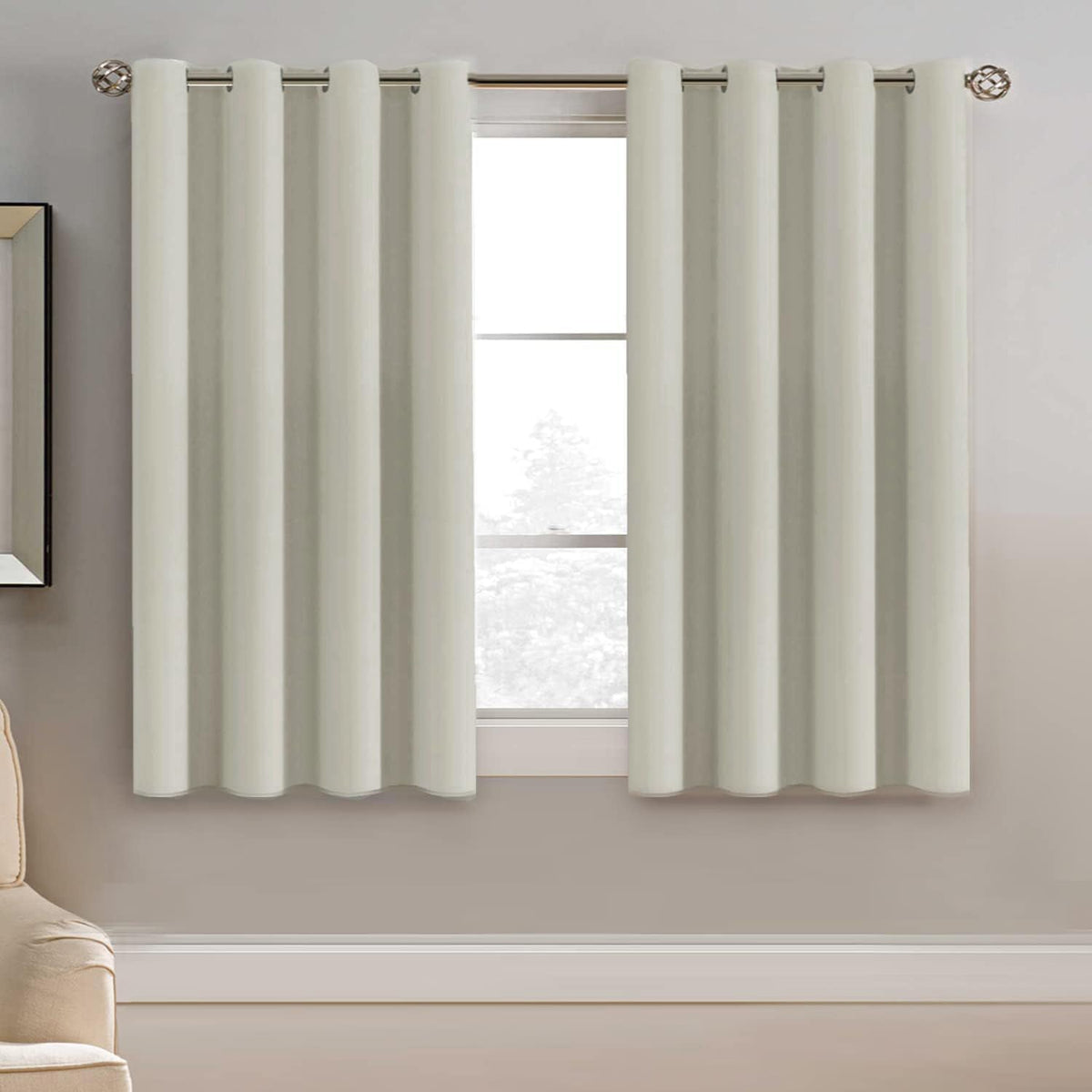 H.VERSAILTEX 100% Blackout Curtains for Bedroom Black Out Curtains 96 inch Thermal Insulated Long Blackout Curtains for Living Room, Energy Saving Curtains for Patio Door Grommet (1 Panel, Jet Black)