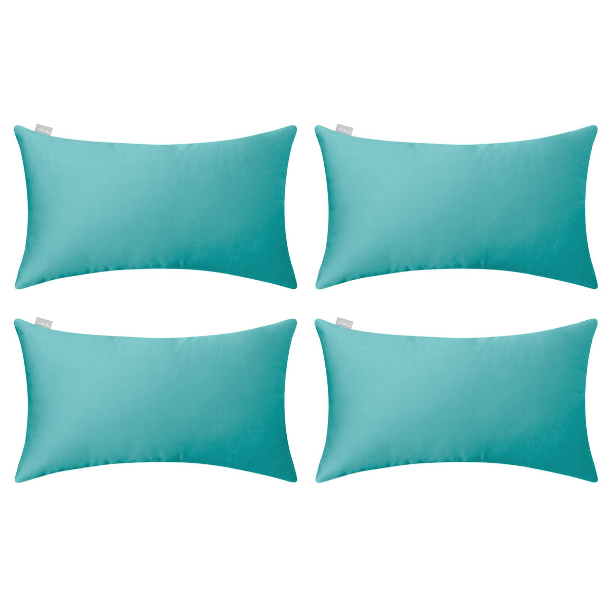 Thmyo 4-Pack 100% Cotton Solid Decorative Throw Pillow Case 18x18 Orange