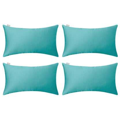Thmyo 4-Pack 100% Cotton Solid Decorative Throw Pillow Case 18x18 Orange