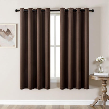 MIULEE Light Pink Blackout Bedroom Curtains Drapes 84 Inch Long 52"x84"