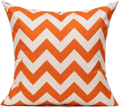All Smiles Outdoor Waterproof Throw Pillow Covers 18X18 Set of 4,Orange Decorative Cushion Covers Boho Decorations Outside for Patio Furniture Porch Seat Chair Couch Sofa Living Room Geometric