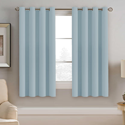H.VERSAILTEX Blackout Curtains for Bedroom Thermal Insulated Room Darkening Living Room Curtains 63 Inch Long Grommet Privacy Protection Window Curtain Panels/Drapes for Nursery,2 Panels,Ivory/Cream