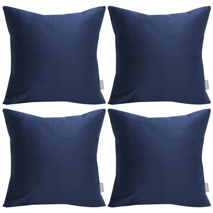 Thmyo 4-Pack 100% Cotton Solid Decorative Throw Pillow Case 18x18 Orange