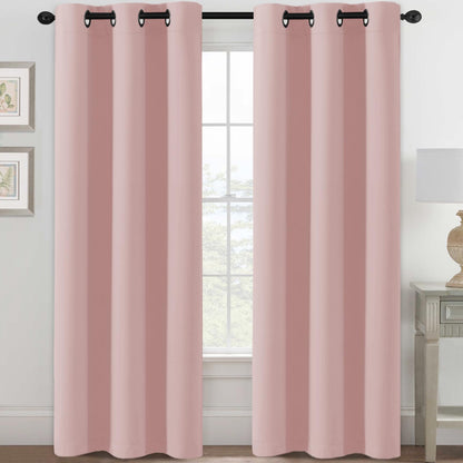 H.VERSAILTEX Blackout Curtains for Bedroom Thermal Insulated Room Darkening Living Room Curtains 63 Inch Long Grommet Privacy Protection Window Curtain Panels/Drapes for Nursery,2 Panels,Ivory/Cream