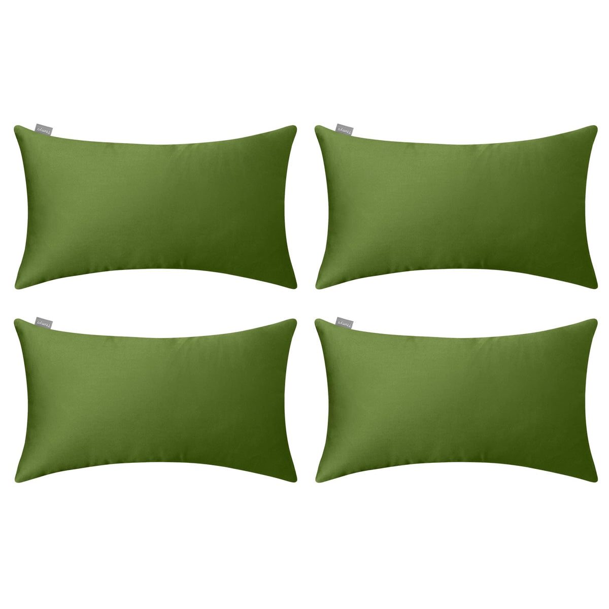 Thmyo 4-Pack 100% Cotton Solid Decorative Throw Pillow Case 18x18 Orange