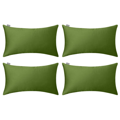 Thmyo 4-Pack 100% Cotton Solid Decorative Throw Pillow Case 18x18 Orange