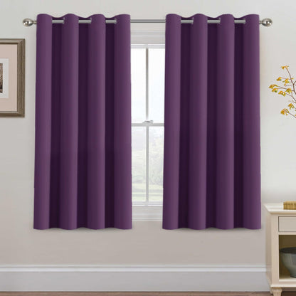 H.VERSAILTEX 100% Blackout Curtains for Bedroom Black Out Curtains 96 inch Thermal Insulated Long Blackout Curtains for Living Room, Energy Saving Curtains for Patio Door Grommet (1 Panel, Jet Black)