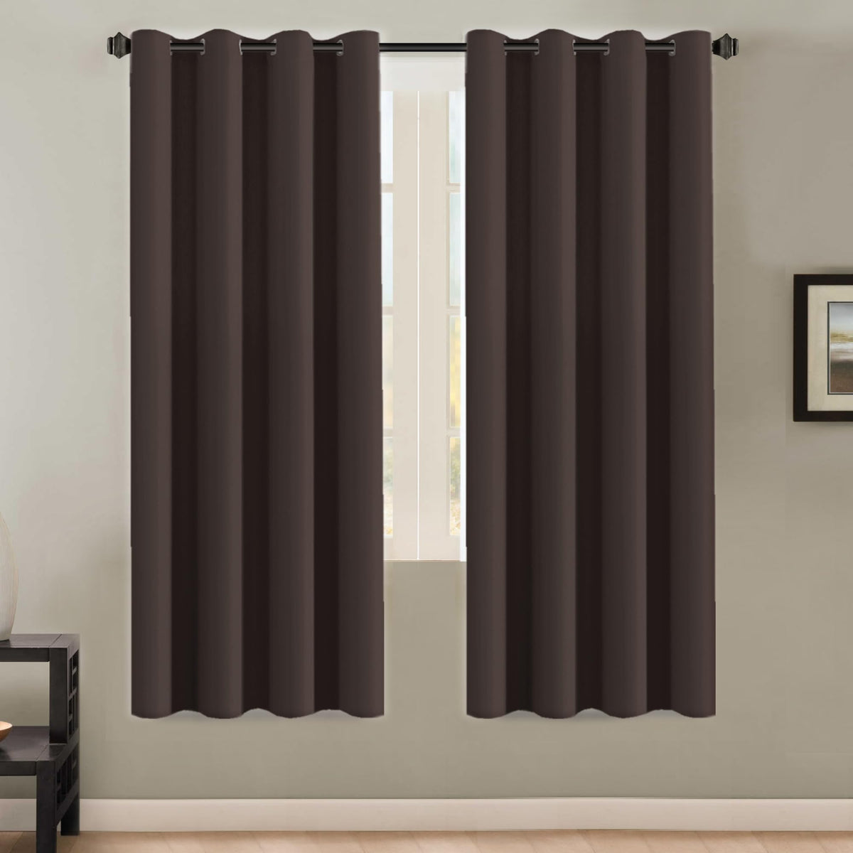 H.VERSAILTEX Blackout Curtains for Bedroom Thermal Insulated Room Darkening Living Room Curtains 63 Inch Long Grommet Privacy Protection Window Curtain Panels/Drapes for Nursery,2 Panels,Ivory/Cream