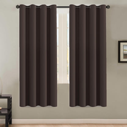 H.VERSAILTEX Blackout Curtains for Bedroom Thermal Insulated Room Darkening Living Room Curtains 63 Inch Long Grommet Privacy Protection Window Curtain Panels/Drapes for Nursery,2 Panels,Ivory/Cream