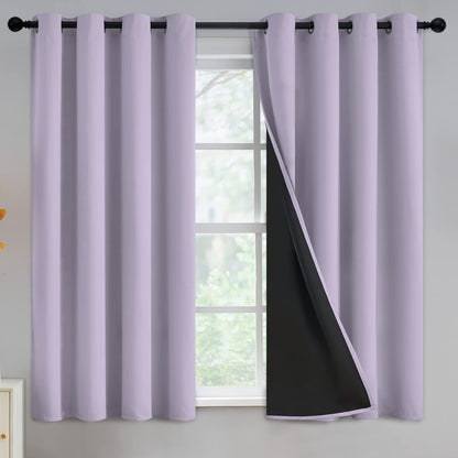 Yakamok Burgundy Red Blackout Curtains 84 inches Long for Bedroom 38" Wide