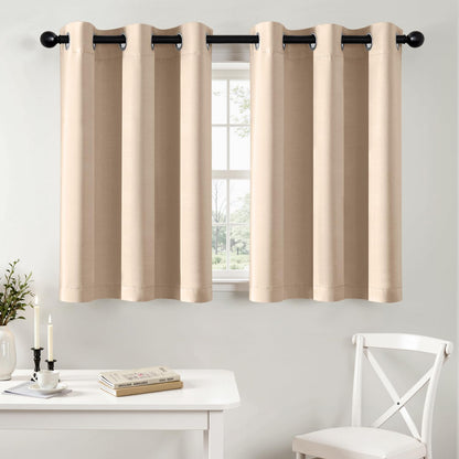 MIULEE Blackout Curtains for Bedroom 2 Panels 40 x 63 Inch Long Dark Grey