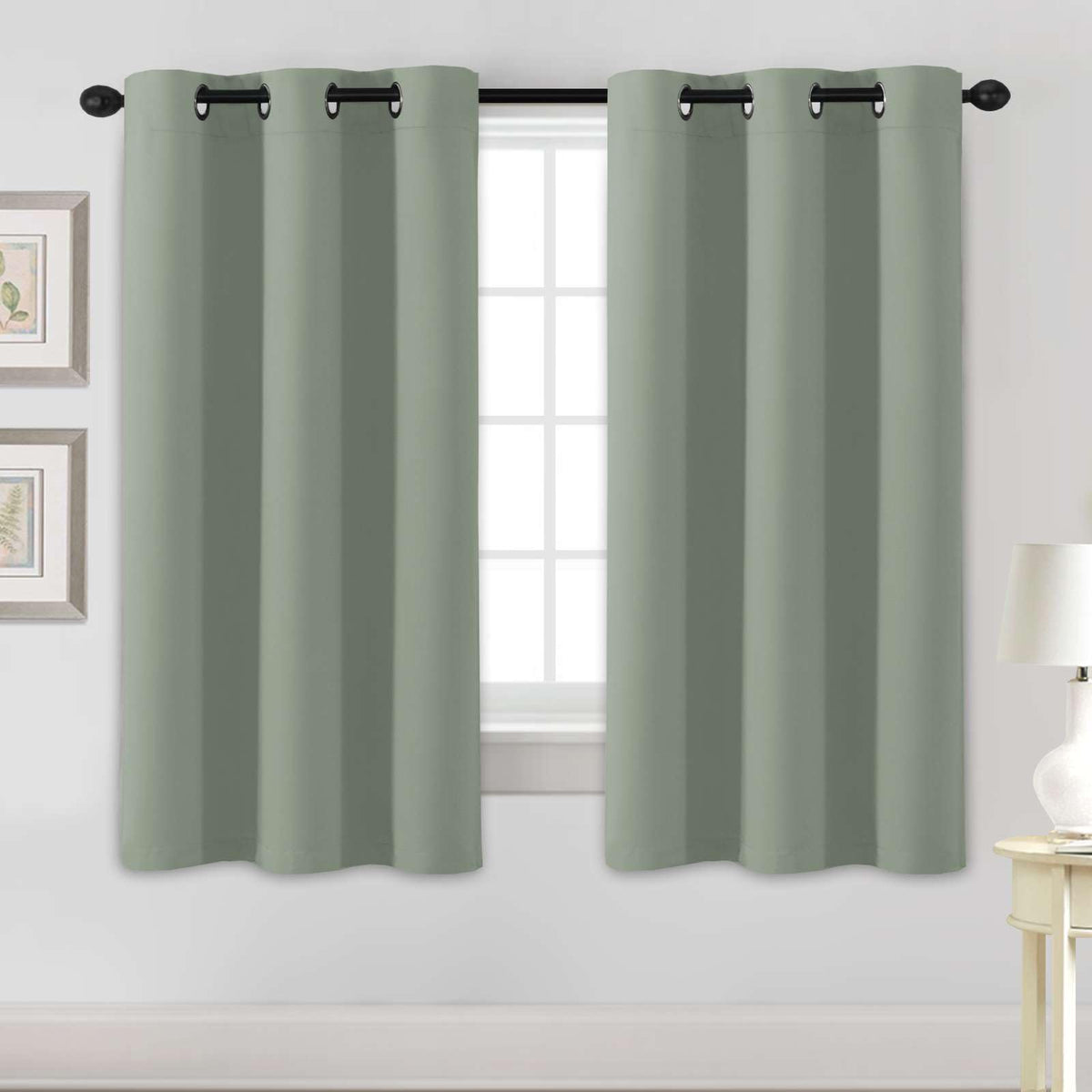 H.VERSAILTEX Blackout Curtains for Bedroom Thermal Insulated Room Darkening Living Room Curtains 63 Inch Long Grommet Privacy Protection Window Curtain Panels/Drapes for Nursery,2 Panels,Ivory/Cream