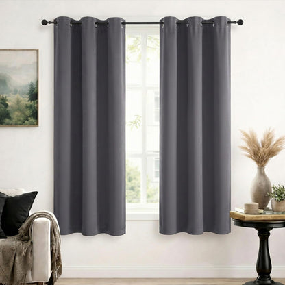 Simplebrand Sage Green Blackout Curtains 84 Inch Length 2 Panels Set for Bedroom/Living Room, Solid Room Darkening Thermal Insulated Grommet Energy Saving Window Treatment Drapes, Each 52" Wide