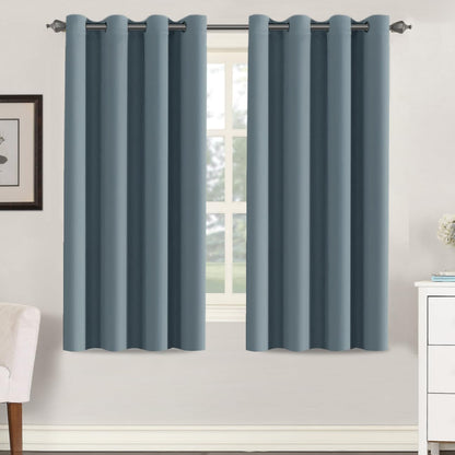 H.VERSAILTEX Blackout Curtains for Bedroom Thermal Insulated Room Darkening Living Room Curtains 63 Inch Long Grommet Privacy Protection Window Curtain Panels/Drapes for Nursery,2 Panels,Ivory/Cream