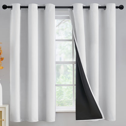 Yakamok Burgundy Red Blackout Curtains 84 inches Long for Bedroom 38" Wide