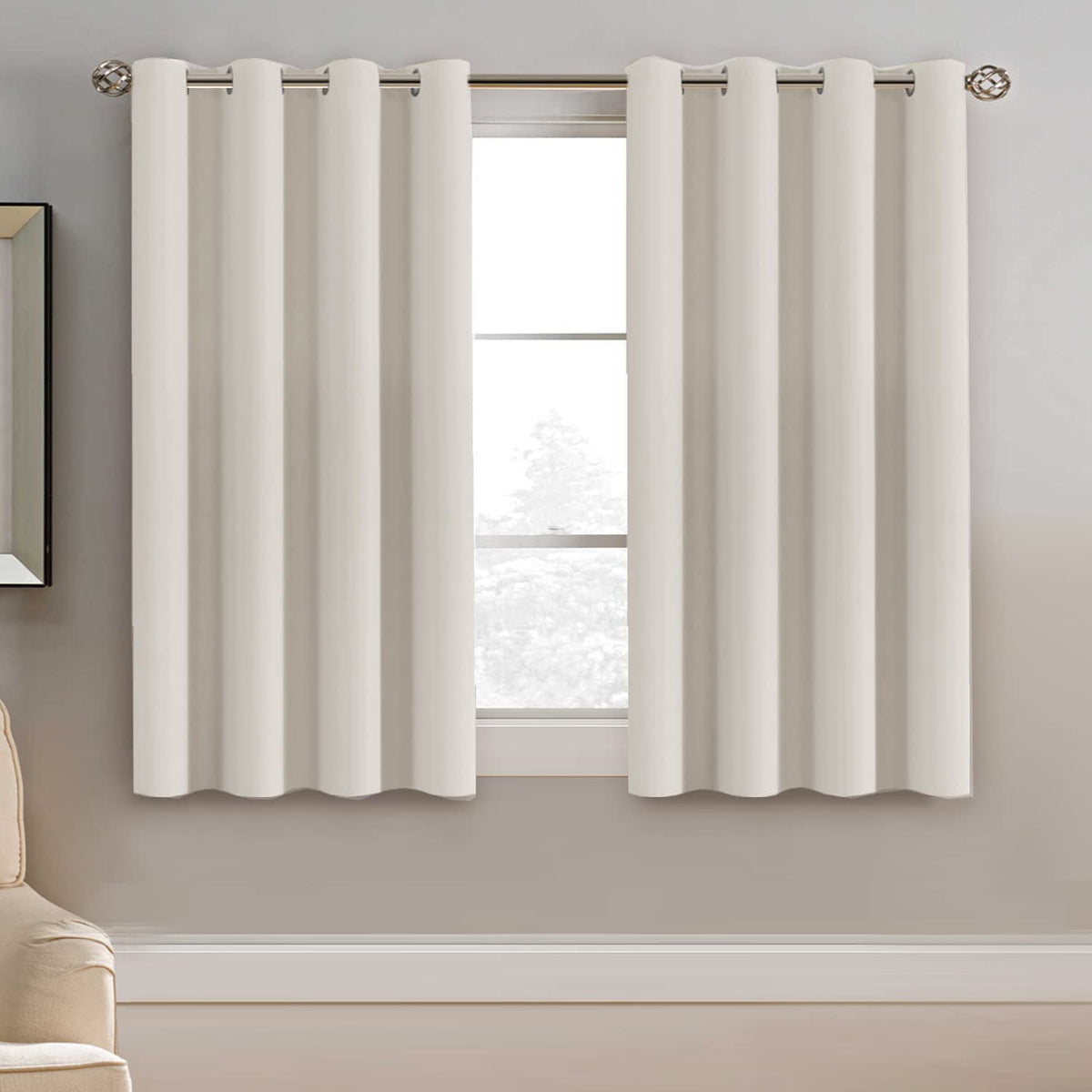 H.VERSAILTEX 100% Blackout Curtains for Bedroom Black Out Curtains 96 inch Thermal Insulated Long Blackout Curtains for Living Room, Energy Saving Curtains for Patio Door Grommet (1 Panel, Jet Black)