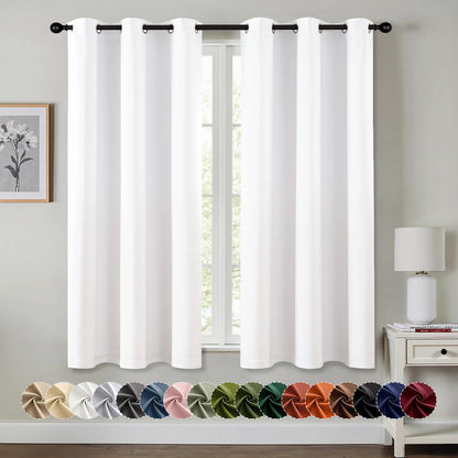 MIULEE Blackout Curtains for Bedroom 2 Panels 40 x 63 Inch Long Navy Blue