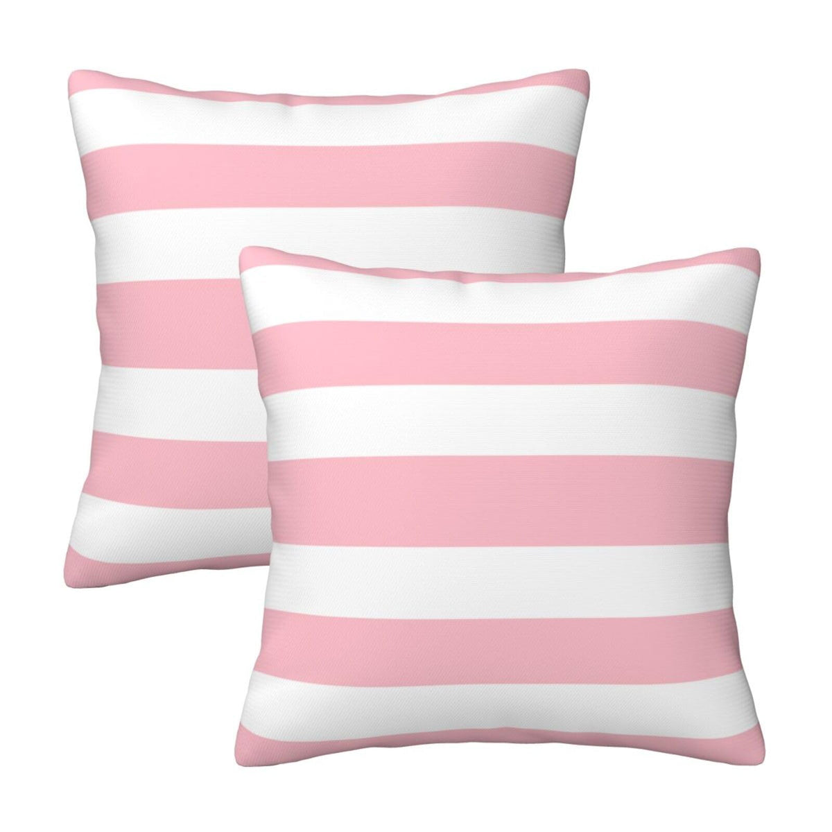 Pink and White Stripes Farmhouse Throw Pillow Covers 18x18 Inch Pillow Case Soft Cushion Pillow Covers Set of 2 for Sofa Bedroom Chair Living Room Home Decorative