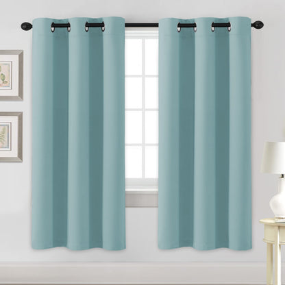 H.VERSAILTEX Blackout Curtains for Bedroom Thermal Insulated Room Darkening Living Room Curtains 63 Inch Long Grommet Privacy Protection Window Curtain Panels/Drapes for Nursery,2 Panels,Ivory/Cream