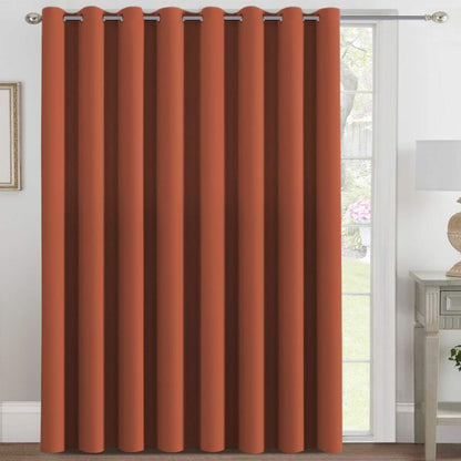 H.VERSAILTEX 100% Blackout Curtains for Bedroom Black Out Curtains 96 inch Thermal Insulated Long Blackout Curtains for Living Room, Energy Saving Curtains for Patio Door Grommet (1 Panel, Jet Black)