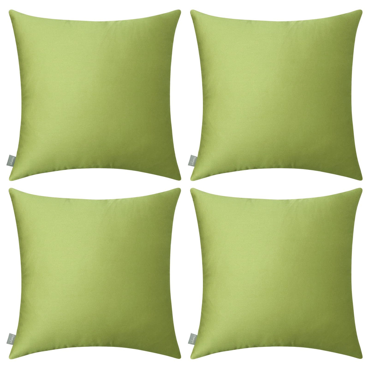 Thmyo 4-Pack 100% Cotton Solid Decorative Throw Pillow Case 18x18 Orange