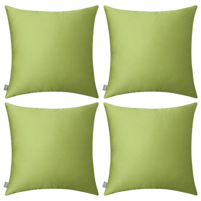 Thmyo 4-Pack 100% Cotton Solid Decorative Throw Pillow Case 18x18 Orange