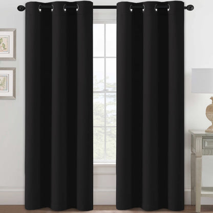 H.VERSAILTEX Blackout Curtains for Bedroom Thermal Insulated Room Darkening Living Room Curtains 63 Inch Long Grommet Privacy Protection Window Curtain Panels/Drapes for Nursery,2 Panels,Ivory/Cream