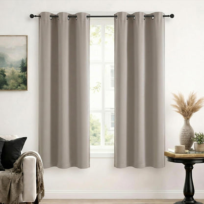 Simplebrand Sage Green Blackout Curtains 84 Inch Length 2 Panels Set for Bedroom/Living Room, Solid Room Darkening Thermal Insulated Grommet Energy Saving Window Treatment Drapes, Each 52" Wide