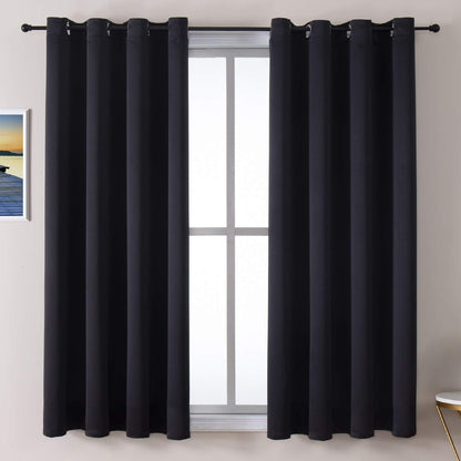 ChrisDowa Blackout Curtains for Bedroom and Living Room 63 Inches Long