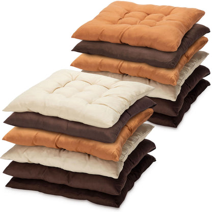 12 Pcs Bulk Floor Pillows Cushion for Kids Classroom,Coffee Color,Square