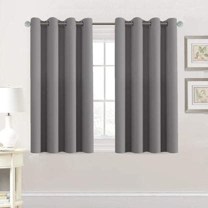 H.VERSAILTEX Blackout Curtains for Bedroom Thermal Insulated Room Darkening Living Room Curtains 63 Inch Long Grommet Privacy Protection Window Curtain Panels/Drapes for Nursery,2 Panels,Ivory/Cream