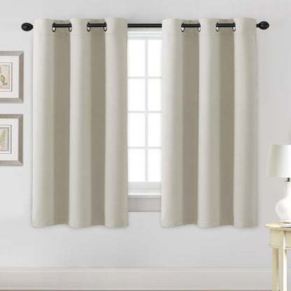 H.VERSAILTEX Blackout Curtains for Bedroom Thermal Insulated Room Darkening Living Room Curtains 63 Inch Long Grommet Privacy Protection Window Curtain Panels/Drapes for Nursery,2 Panels,Ivory/Cream