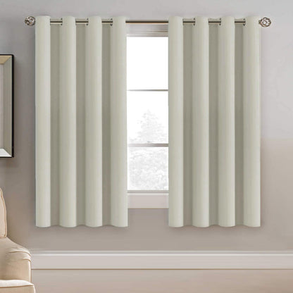 H.VERSAILTEX 100% Blackout Curtains for Bedroom Black Out Curtains 96 inch Thermal Insulated Long Blackout Curtains for Living Room, Energy Saving Curtains for Patio Door Grommet (1 Panel, Jet Black)