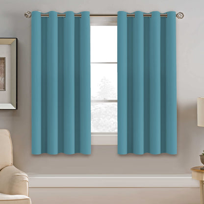 H.VERSAILTEX 100% Blackout Curtains for Bedroom Black Out Curtains 96 inch Thermal Insulated Long Blackout Curtains for Living Room, Energy Saving Curtains for Patio Door Grommet (1 Panel, Jet Black)